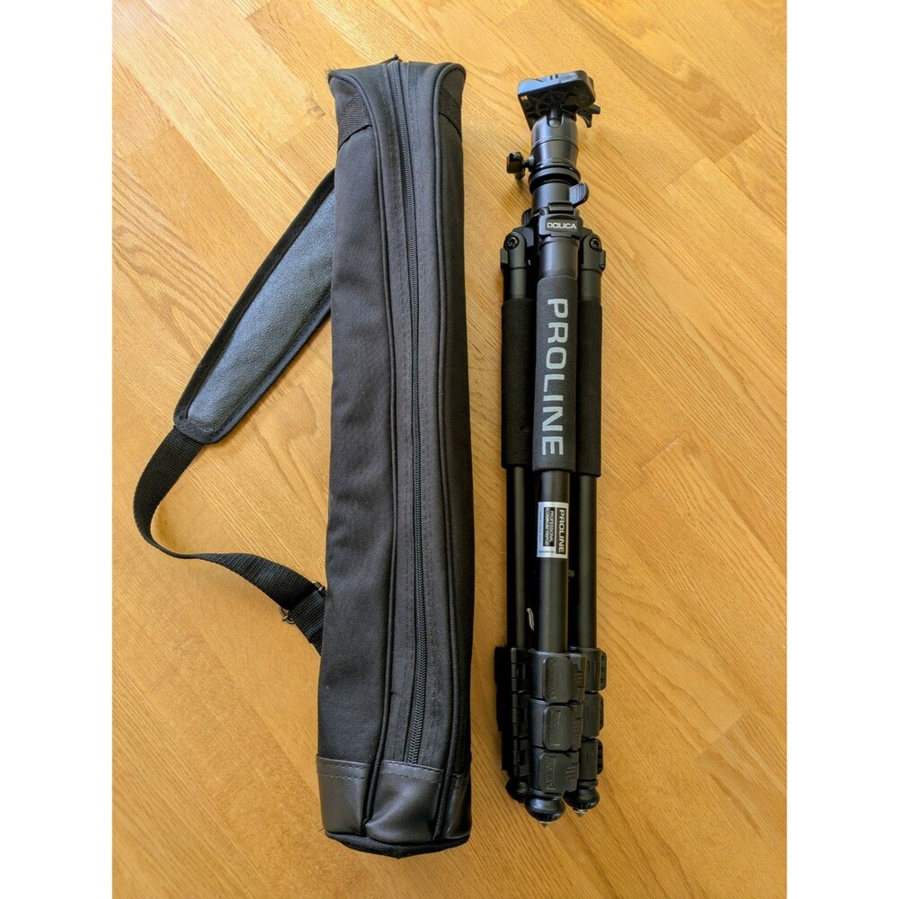 Dolica Proline AX620B100 Professional Aluminum Tripod with Ball Head Black, 60"